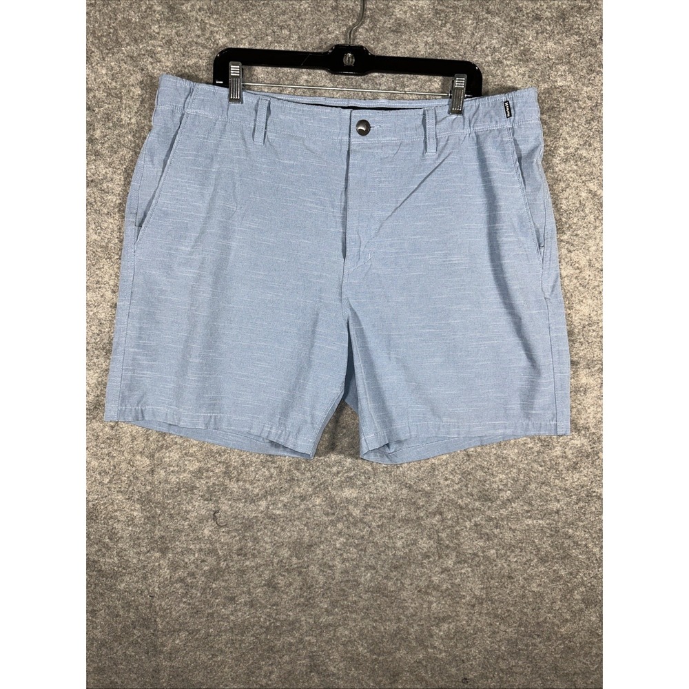 Hurley Mens Phantom Chino Shorts Lite Blue Size 38 9"‎ Inseam Stretch